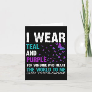 Cartão Eu Visto Teal E Roxo Para Alguém Que Quer Dizer O 