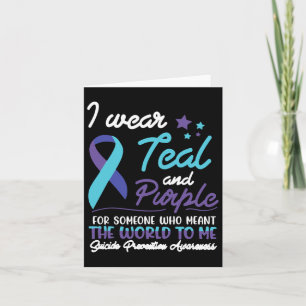 Cartão Eu Visto Teal E Roxo Para Alguém Que Quer Dizer O 