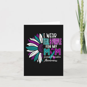 Cartão Eu Visto Teal E Roxo Para Minha Mãe, Suicídio Prev