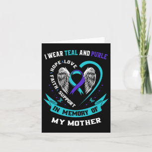 Cartão Eu Visto Teal E Roxo Pela Minha Mãe Suicídio A