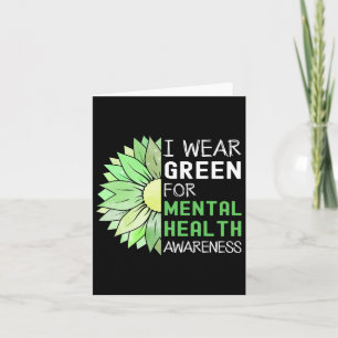 Cartão Eu Visto Verde Para A Consciência Da Saúde Mental