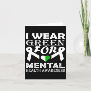 Cartão Eu Visto Verde Para A Consciência Mental Mês 8