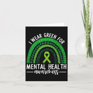 Cartão Eu Visto Verde Para A Sensibilização Mental Fita R