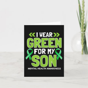 Cartão Eu Visto Verde Para O Meu Filho - Consciência Ment