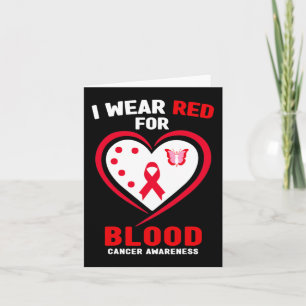 Cartão Eu Visto Vermelho Para A Consciência Do Cancer 3