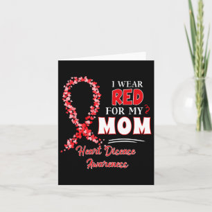Cartão Eu Visto Vermelho Para Minha Mãe Doença Cardíaca D