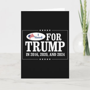 Cartão Eu Votei Em Trump Em 2016 