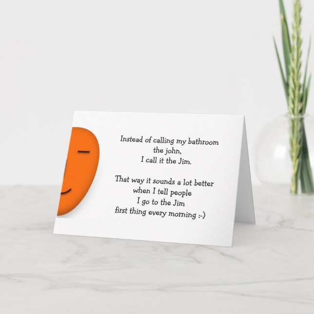 Cartão Eu vou para a citação de Piada do Jim Engraçado En (Frente)