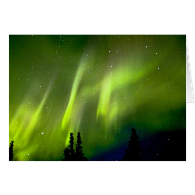 Cartão EUA, Alasca, Chena Hot Springs. Aurora 3 (Frente Horizontal)