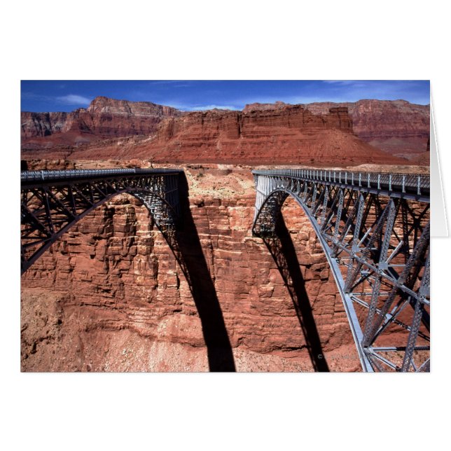 Cartão EUA, Arizona, View of Navajo Bridge em Grand (Frente Horizontal)