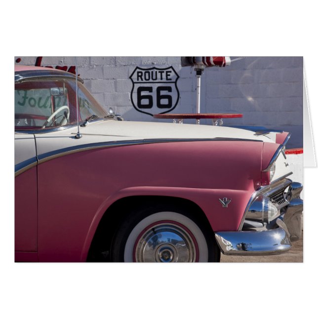 Cartão EUA, Arizona, Williams. Rt. 66 Cidade, anos 50 (Frente Horizontal)