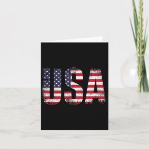 Cartão EUA Com Bandeira Americana Para Independência Patr