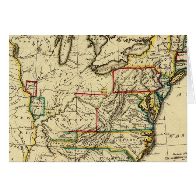 Cartão EUA com limites traçados (Frente Horizontal)