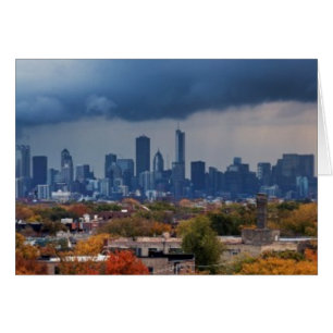 Cartão EUA, Illinois, Chicago, paisagem urbana