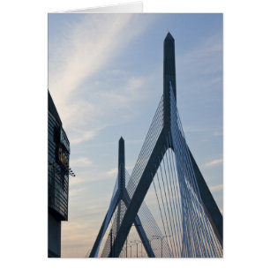 Cartão EUA, Massachusetts, Boston. A Ponte Zakim. 2