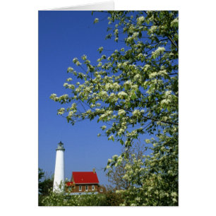 Cartão EUA, Michigan, East Tawas. Farol Tawas com