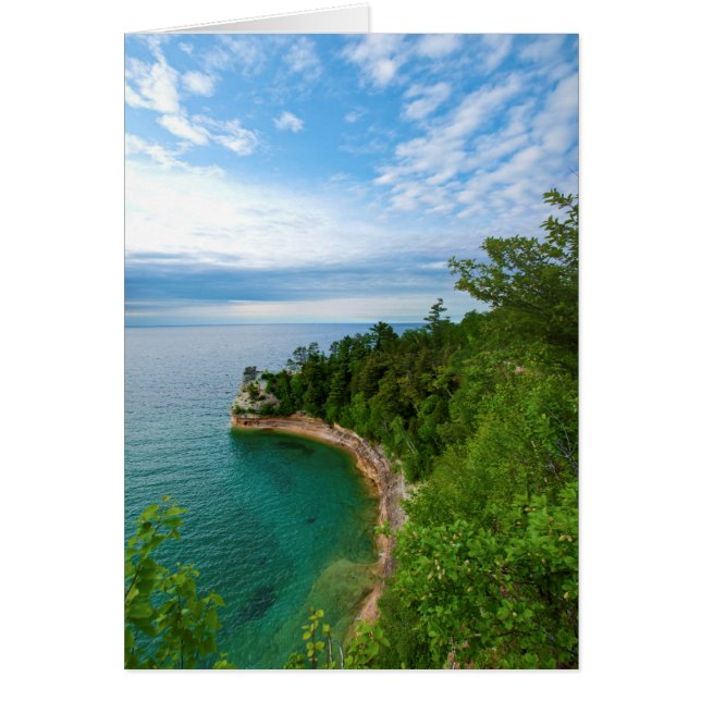 Cartão EUA, Michigan. Formação de Rock Miner's Castle 3 (Frente)