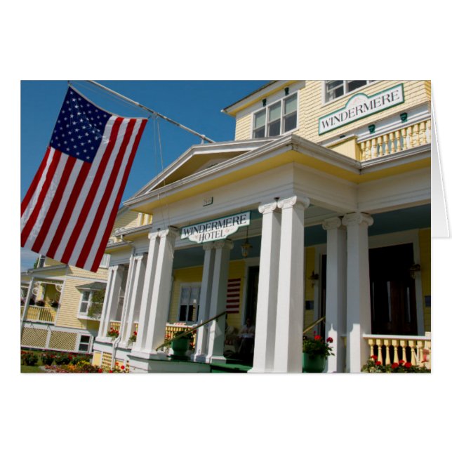 Cartão EUA, Michigan, Ilha Mackinac (Frente Horizontal)