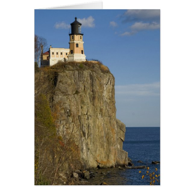 Cartão EUA, Minnesota. Farol Split Rock no Lago (Frente)