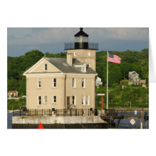 Cartão EUA, Nova York, Kingston, Rio Hudson. Rondout