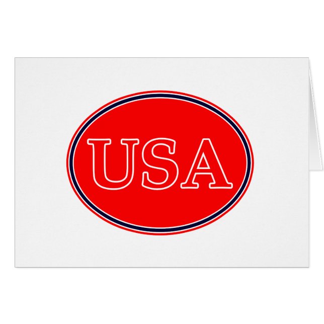 Cartão EUA Red White e Blue 3 O MUSEUM Zazzle presentes (Frente Horizontal)