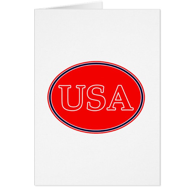 Cartão EUA Red White e Blue 3 O MUSEUM Zazzle presentes (Frente)
