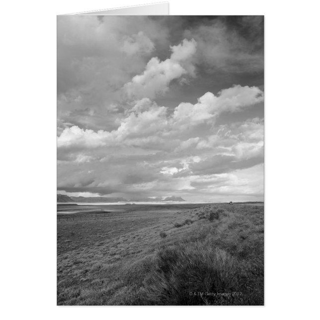 Cartão EUA, Utah, Nuvens sobre a paisagem (Frente)
