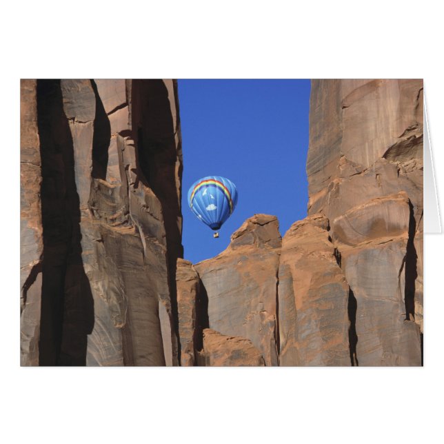 Cartão EUA, Utah, Vale do Monumento. Ar quente arco-íris (Frente Horizontal)