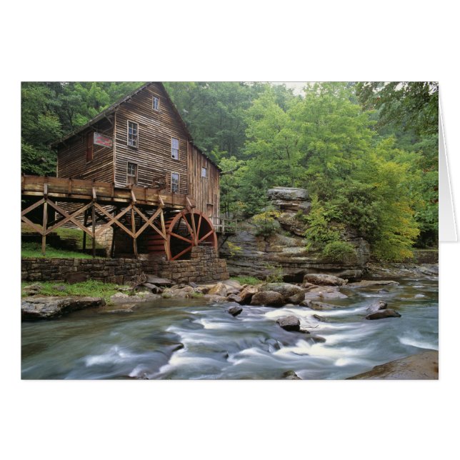 Cartão EUA, Virgínia Ocidental, Babcock SP. Rustic Glade (Frente Horizontal)