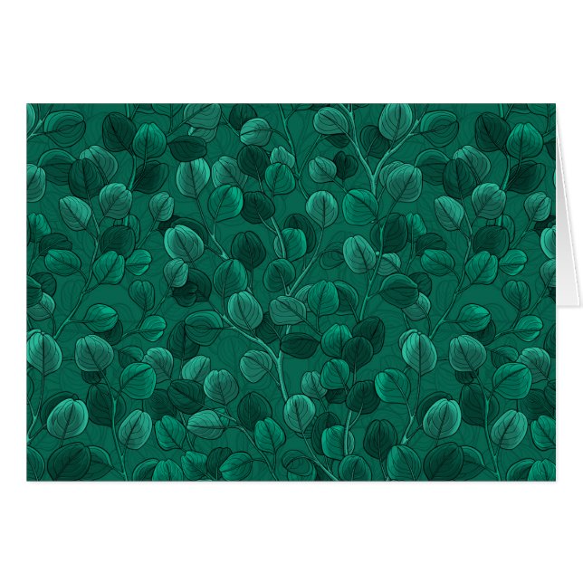 Cartão Eucalipto em verde (Frente Horizontal)