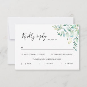 Cartão Eucalyptus Greenery Rsvp