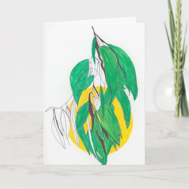 Cartão Eucalyptus Sprig Greeting Card (Frente)