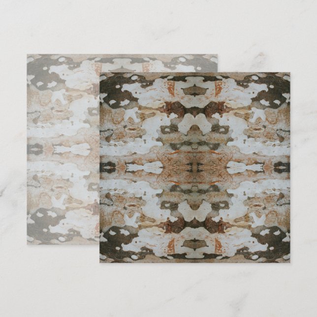 Cartão Eucalyptus Tree Bark Photo Closeup With Pattern (Frente/Verso)