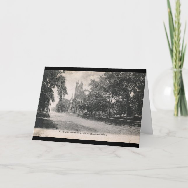Cartão Euclid Ave., Cleveland, Ohio 1906 Vintage (Frente)