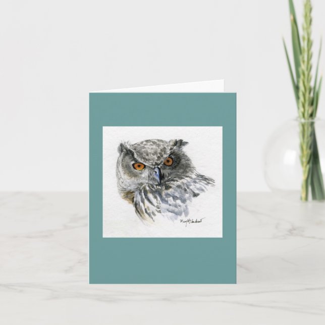Cartão "Eurasian Eagle Owl" (Frente)