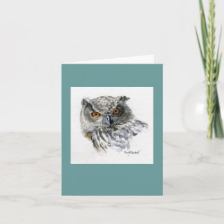Cartão "Eurasian Eagle Owl"
