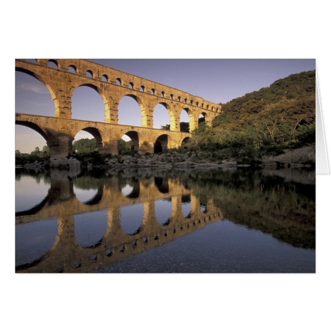 Cartão Europa, França, Provença, Gard; Pont du Gard, (Frente Horizontal)