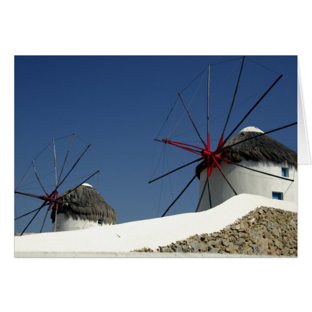 Cartão Europa, Grécia, Mykonos. (Frente Horizontal)