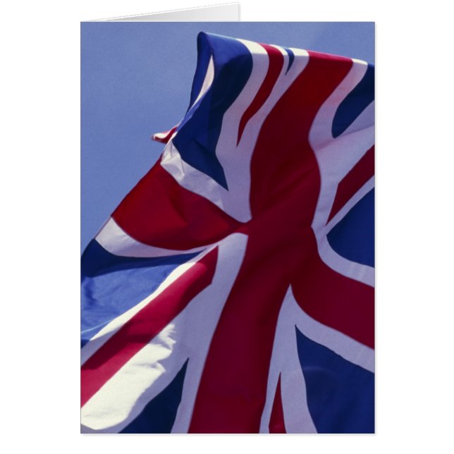 Cartão Europa, Inglaterra, bandeira britânica (Frente)