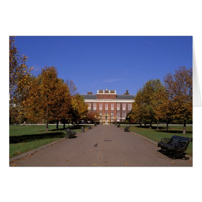 Cartão Europa, Inglaterra, Londres. Palácio Kensington em (Frente Horizontal)