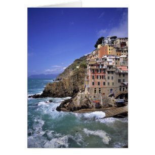Cartão Europa, Itália, Riomaggiore. Riomaggiore é constru