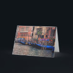 Cartão Europa, Itália, Veneza, gondolas no canal<br><div class="desc">Europa, Itália, Veneza, gondolas no canal � Julie Eggers / DanitaDelimont.com</div>