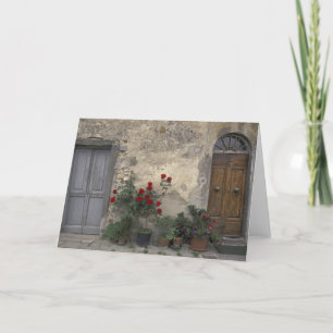 Cartão Europe, Italy, Tuscany, Chianti, Tuscan doorway;