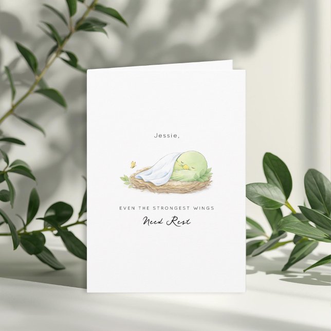 Cartão Even the Strongest Wings Need Rest Support Cancer (Even the Strongest Wings Need Rest Support Cancer Card)