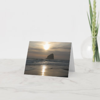 Cartão Evening at Haystack Rock