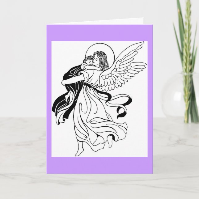 Cartão Evening Prayer Angel Greeting Card (Frente)