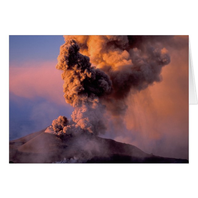 Cartão Evento de cimeira UE-Itália-Sicília, Monte Etna (Frente Horizontal)