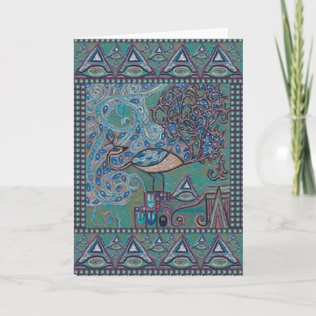 Cartão Ever Watchful Guardian (Painting) Note Card (Frente)