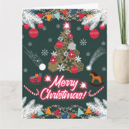 Cartão Evergreen Joy do Natal