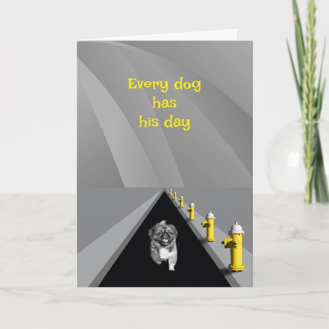 Cartão Every dog has his day - humorous Father's Day (Frente)